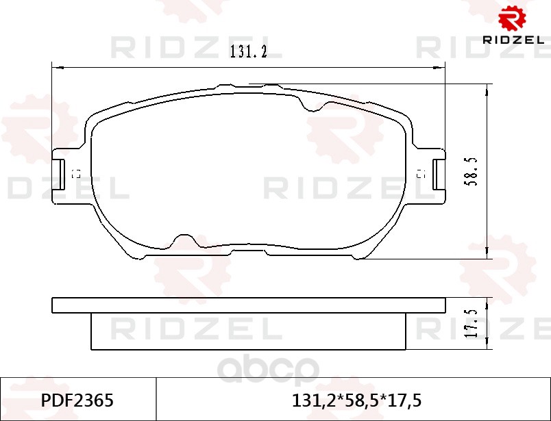 

Комплект тормозных колодок RIDZEL PDF2365