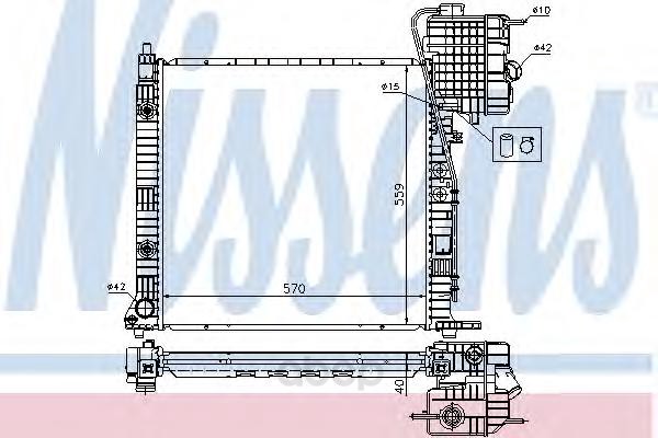 

Радиатор охлаждения двигателя Nissens 62561A