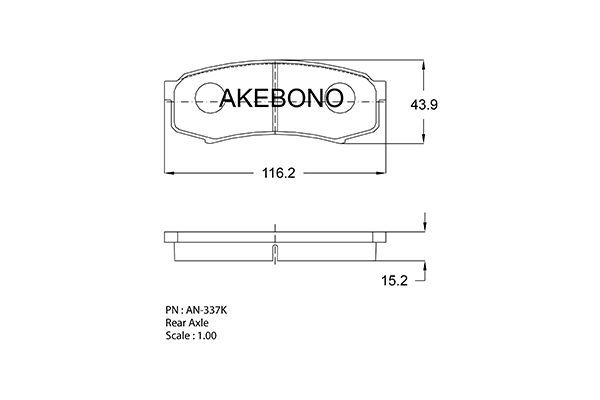 

Тормозные колодки Akebono дисковые AN337K