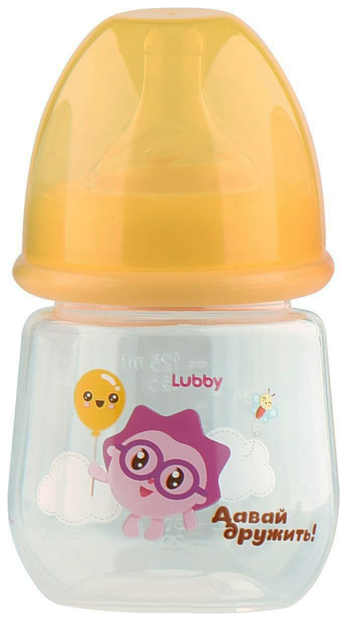 фото Бутылочка для кормления lubby малышарики от 0 мес 125 мл желтый