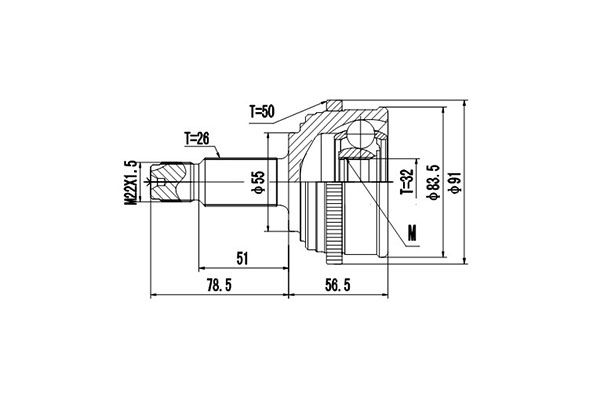 

Шрус DYNAMATRIX DCV899225