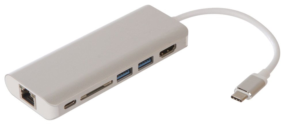 фото Разветвитель для компьютера palmexx usb c hdmi 2xusb 3.1 cardreader ethernet px/hub usbc