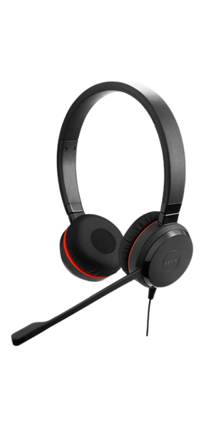 фото Гарнитура jabra evolve 30 ii uc stereo usb black/red