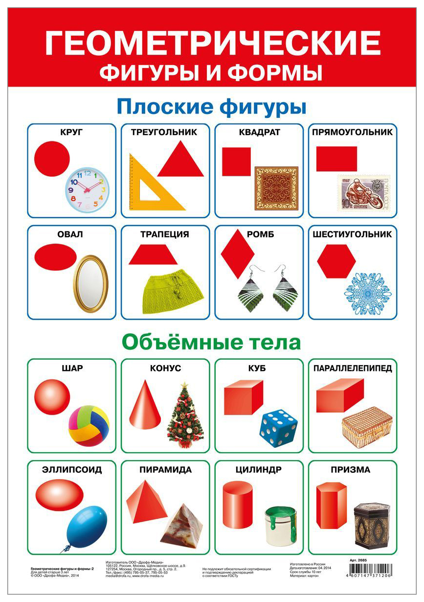 

Плакат Дрофа-Медиа Геометрические Фигуры и Формы 2