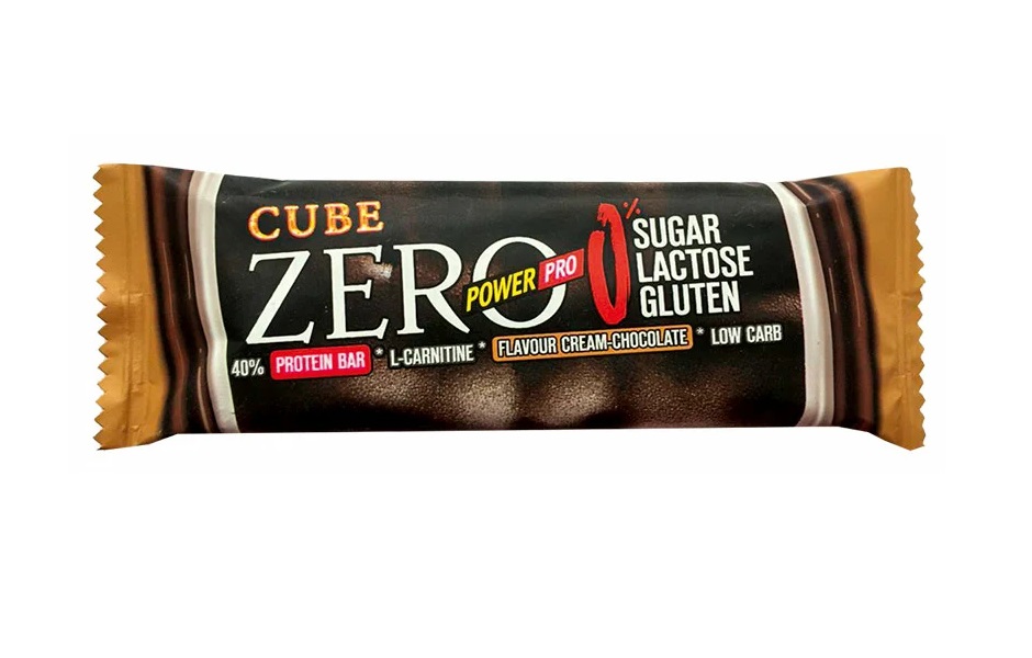 фото Протеиновый батончик powerpro zero cube 40% protein шоколад 50 г