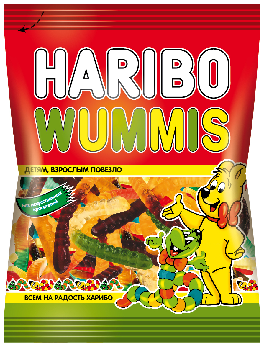 фото Мармелад haribo wummis жевательный червячки 70 г