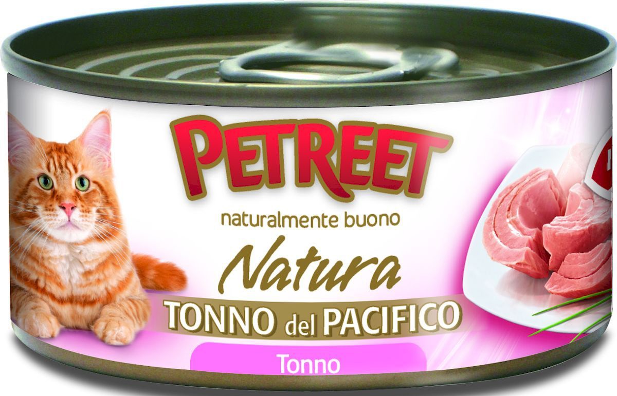 

Консервы для кошек Petreet Natura, тунец, кусочки, 70г, Natura
