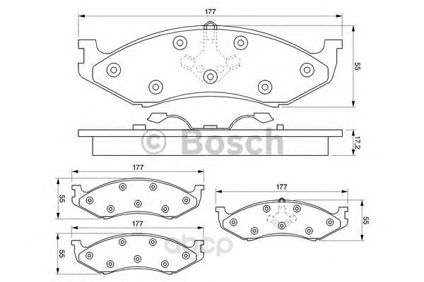 

Тормозные колодки Bosch передние 986424284