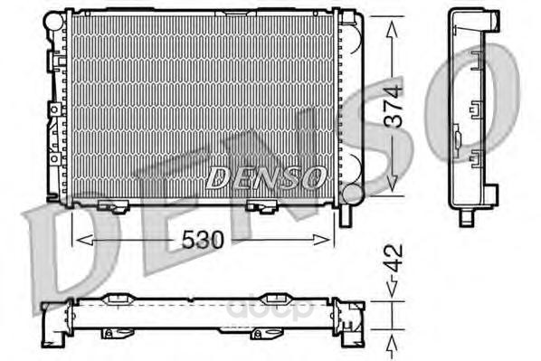 

Радиатор 530x374 Denso DRM17025