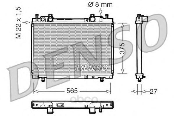 

Радиатор системы охлаждения fiat brava/bravo 1.9d 95-97 Denso DRM09026