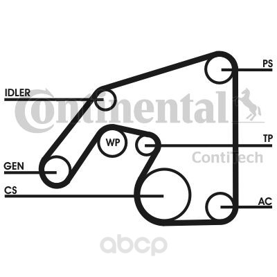 фото Ремень поликлиновой contitech 6pk2390d1