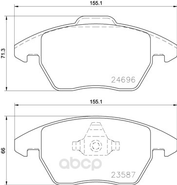 Тормозные колодки brembo передние P85148