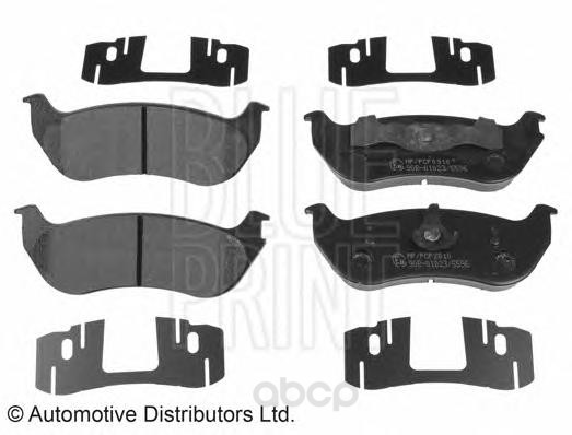

Колодки тормозные задние jeep cherokee 01-07/wrangler 02- Blue Print ADA104238