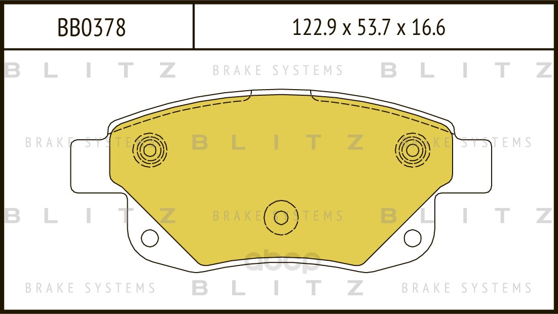 

Тормозные колодки BLITZ дисковые BB0378