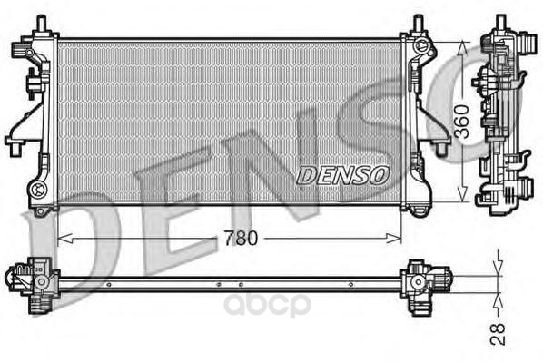 

Радиатор охлаждения двигателя DENSO DRM21101