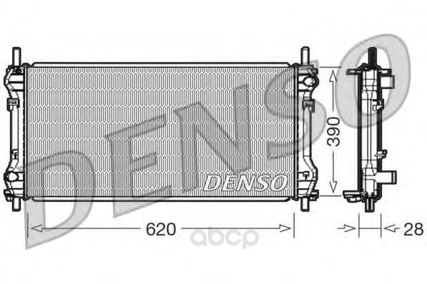 фото Радиатор охлаждения двигателя denso drm10102