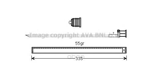 Радиатор кондиционера автомобильный Ava MSD601