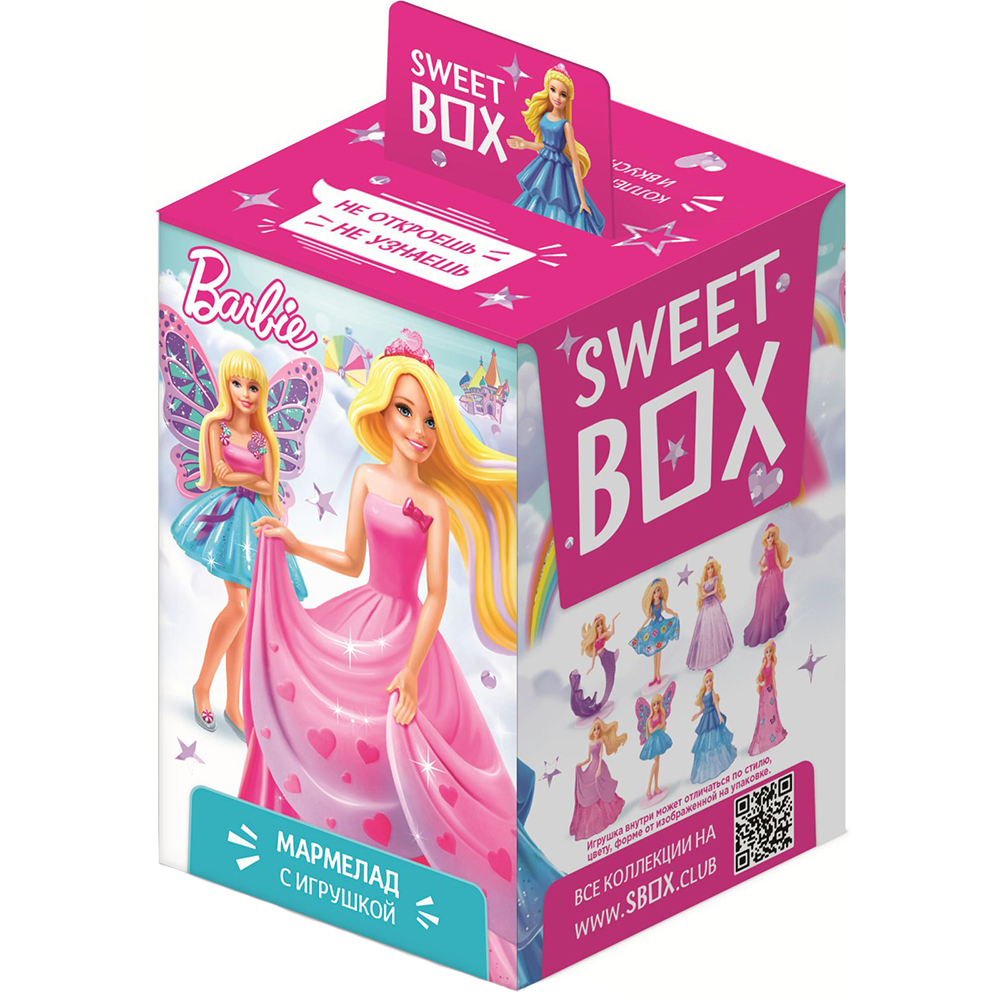 

Мармелад Sweet box barbie с игрушкой в коробочке 10 г