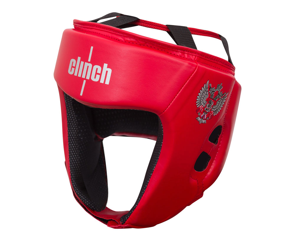 Шлем боксёрский Clinch Olimp красный размер M