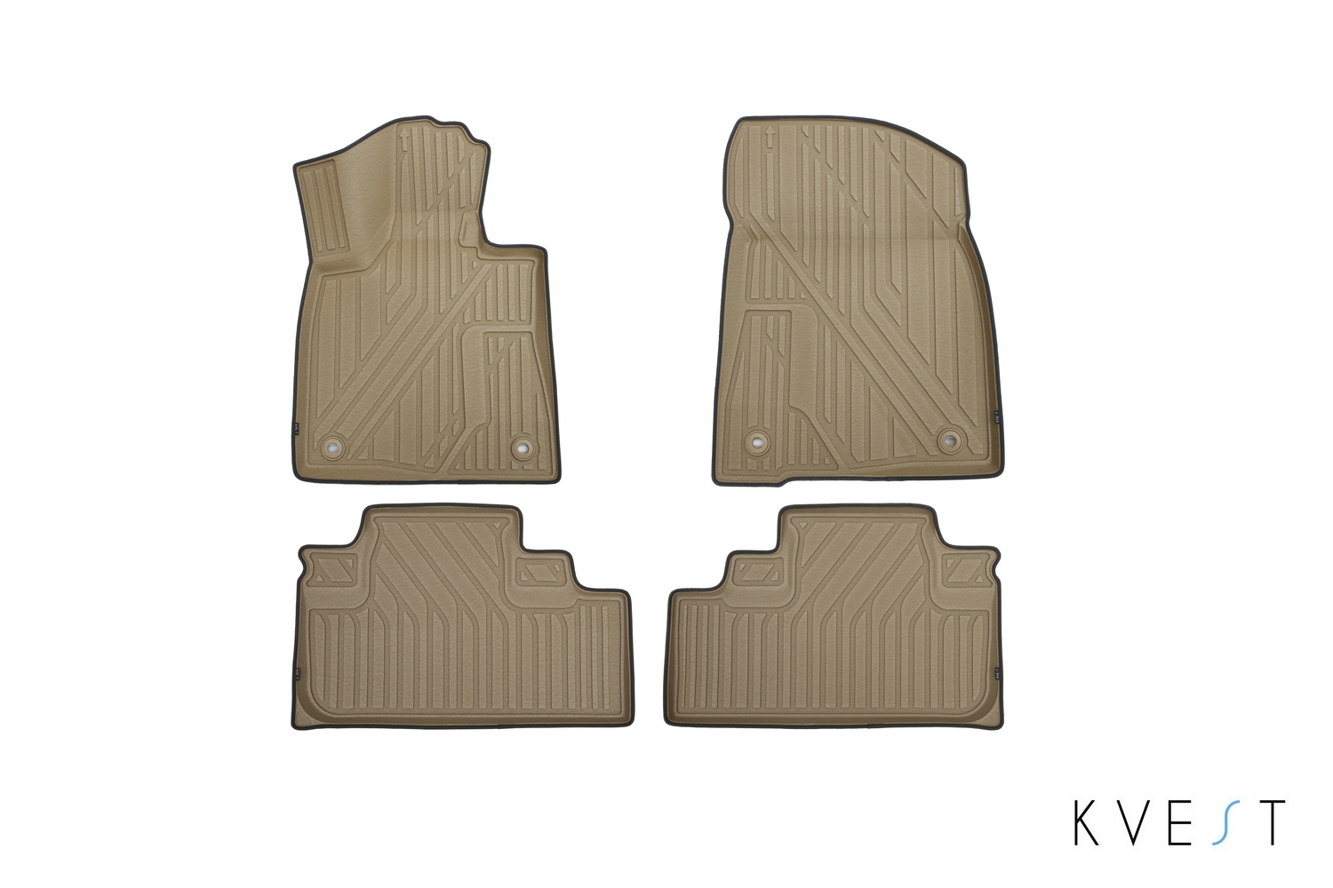 

Коврики в салон KVEST для LEXUS RX, 2015, 4 шт. полистар, бежевый, серый