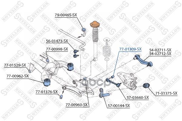 фото Сайлентблок stellox 7701309sx