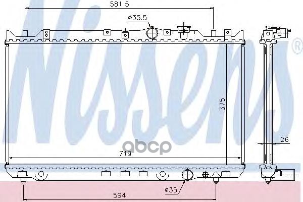 

Радиатор системы охлаждения Nissens 62482A