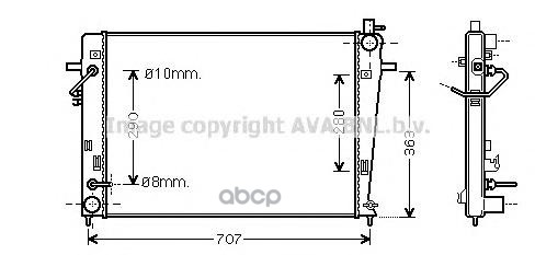 фото Радиатор системы охлаждения ava quality cooling hy2203