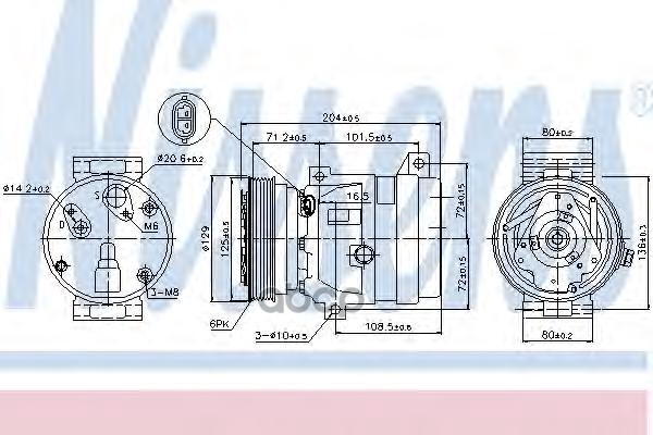 фото Компрессор кондиционера nissens 89121