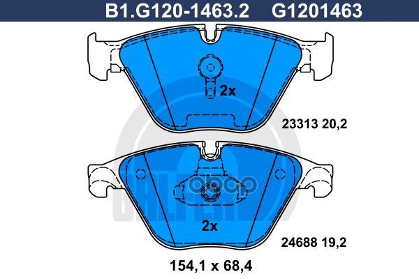 

Комплект тормозных колодок GALFER B1G12014632