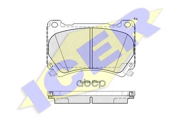 

Комплект тормозных колодок ICER 182163