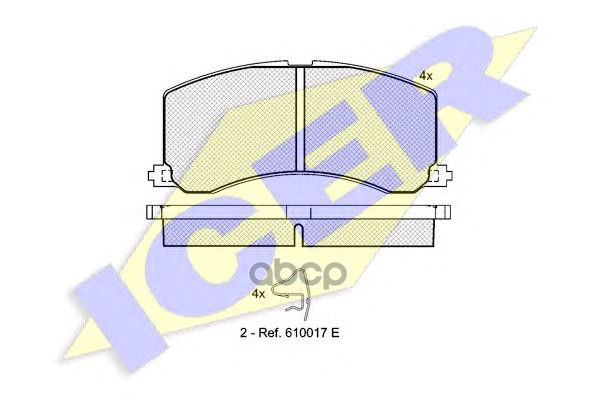 

Комплект тормозных колодок ICER 181116
