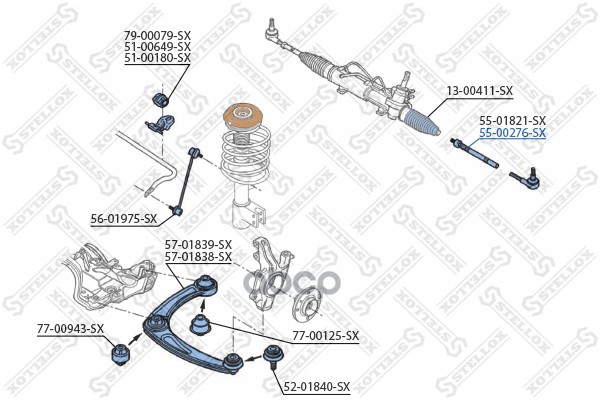 

Рулевая тяга Stellox 5500276SX