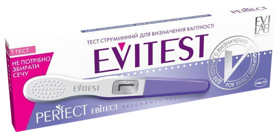 Тест кассета на определение беременности Evitest Perfect держатель колпачок