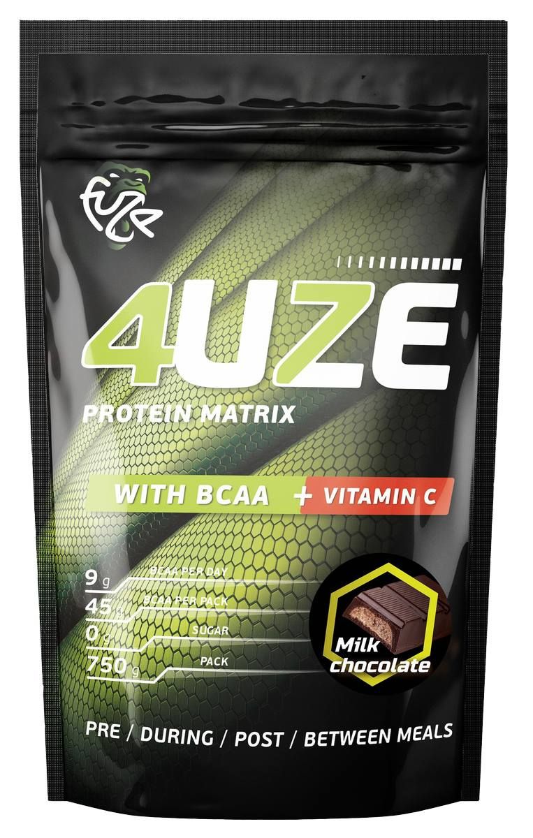 Протеин 4uze Protein + BCAA, 750 г, milk chocolate