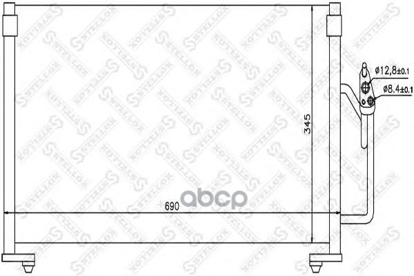 

Радиатор кондиционера Stellox 1045229SX