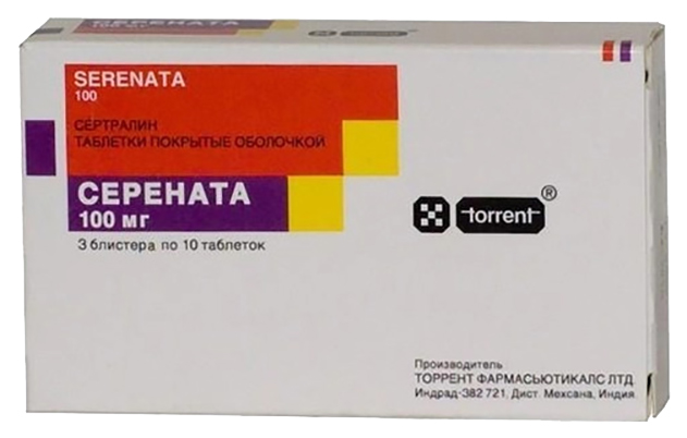 Купить Серената таблетки 100 мг 30 шт., Torrent, Индия