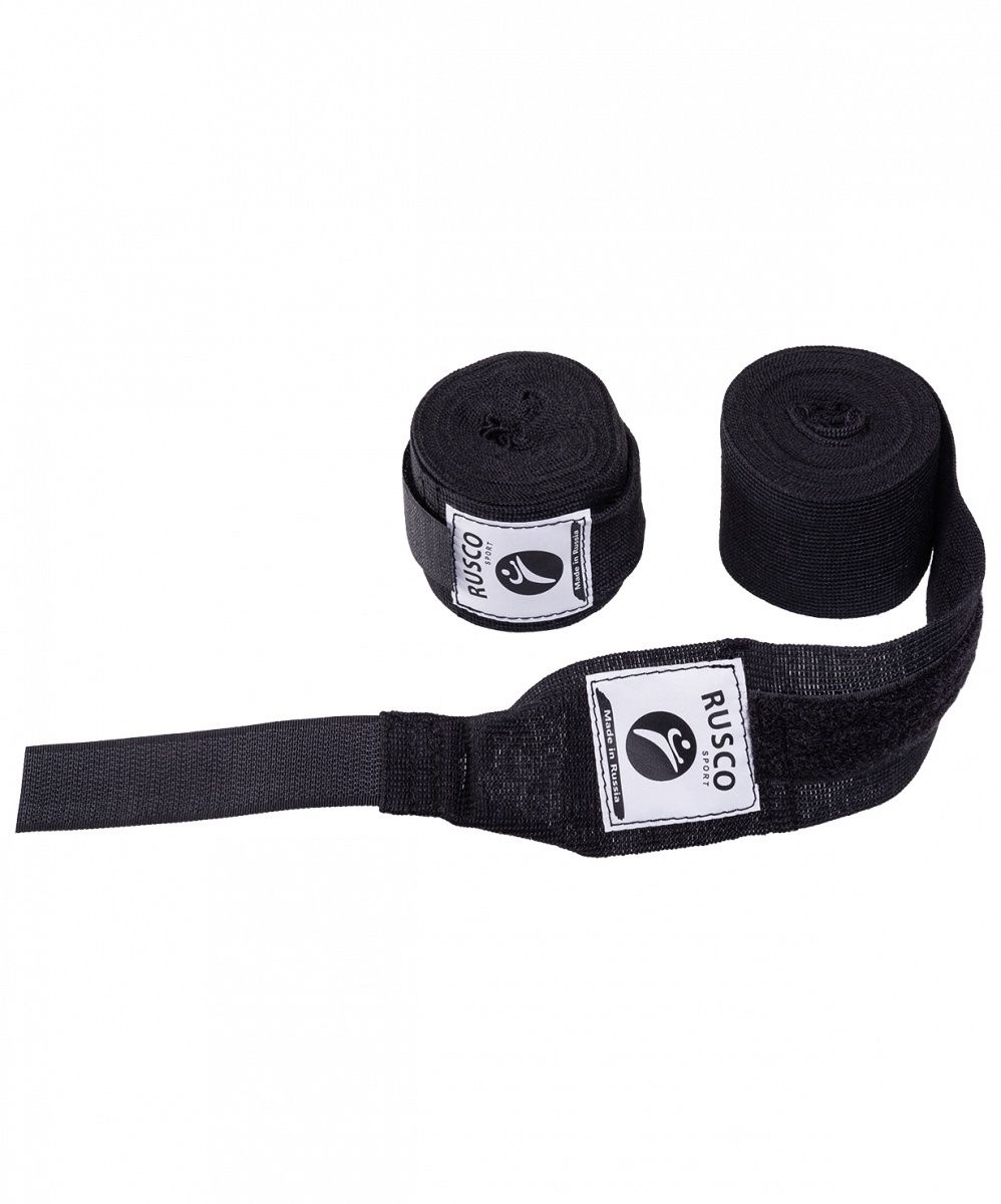 

Бинт боксерский Rusco Sport, 4,5 м, хлопок, черный
