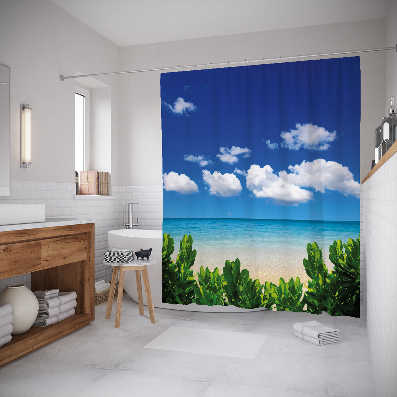 фото Штора для ванной joyarty «морское настроение» 180x200