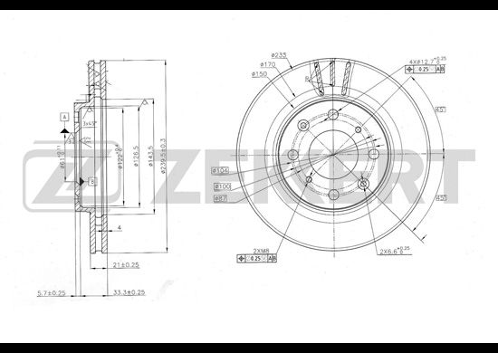 фото Тормозной диск zekkert bs-5677