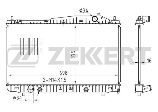 

Радиатор охлаждения двигателя ZEKKERT MK-1452