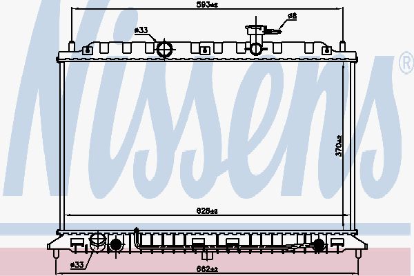 фото Радиатор охлаждения двигателя nissens 66687