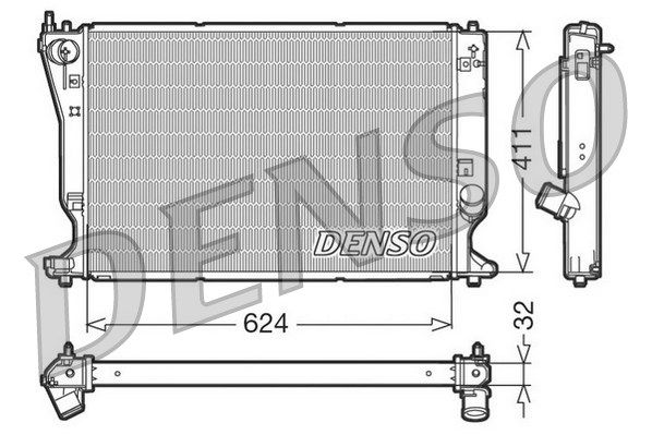

Радиатор охлаждения двигателя DENSO DRM50032