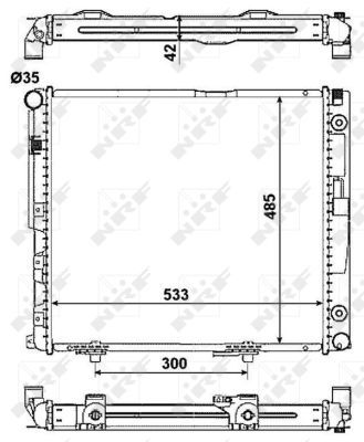 

Радиатор охлаждения двигателя NRF 516573