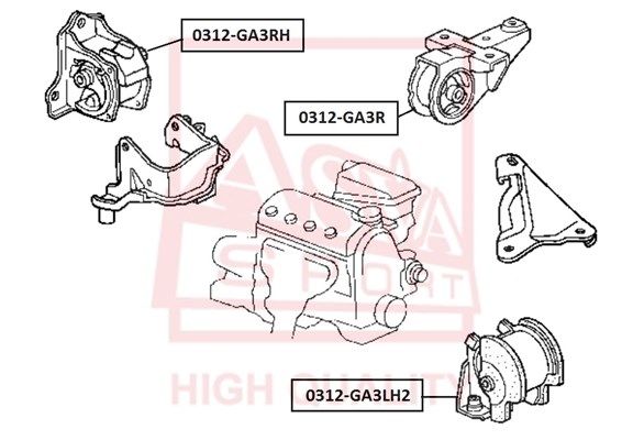 

Опора двигателя ASVA 0312GA3R