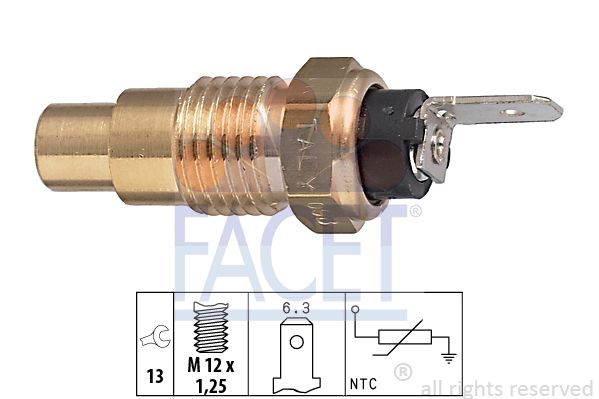 фото Датчик, температура масла facet 7.3223