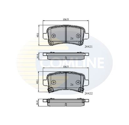 

Комплект тормозных колодок, дисковый тормоз COMLINE CBP31795
