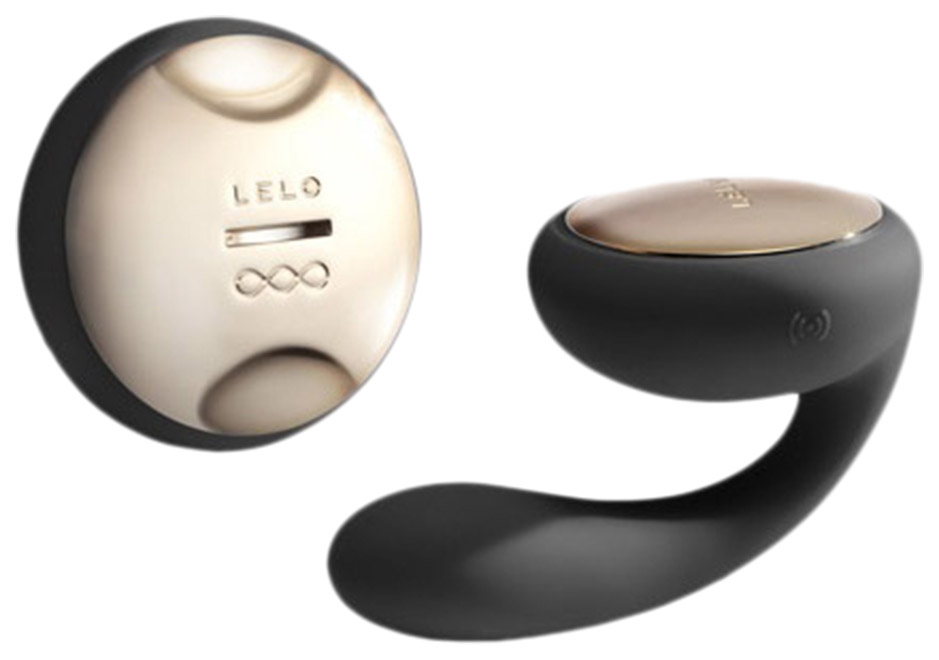 фото Черный вибромассажер для пар ida black lelo