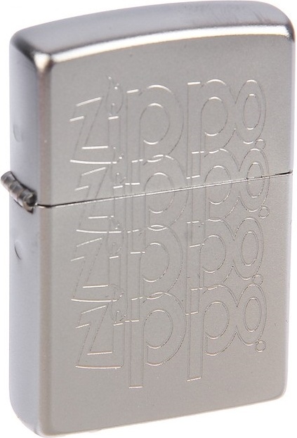 

Бензиновая зажигалка Zippo №205 Zippo Logo Satin Chrome, №205 Zippo Logo