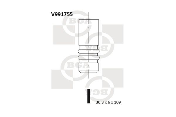 фото Впускной клапан bga v991755