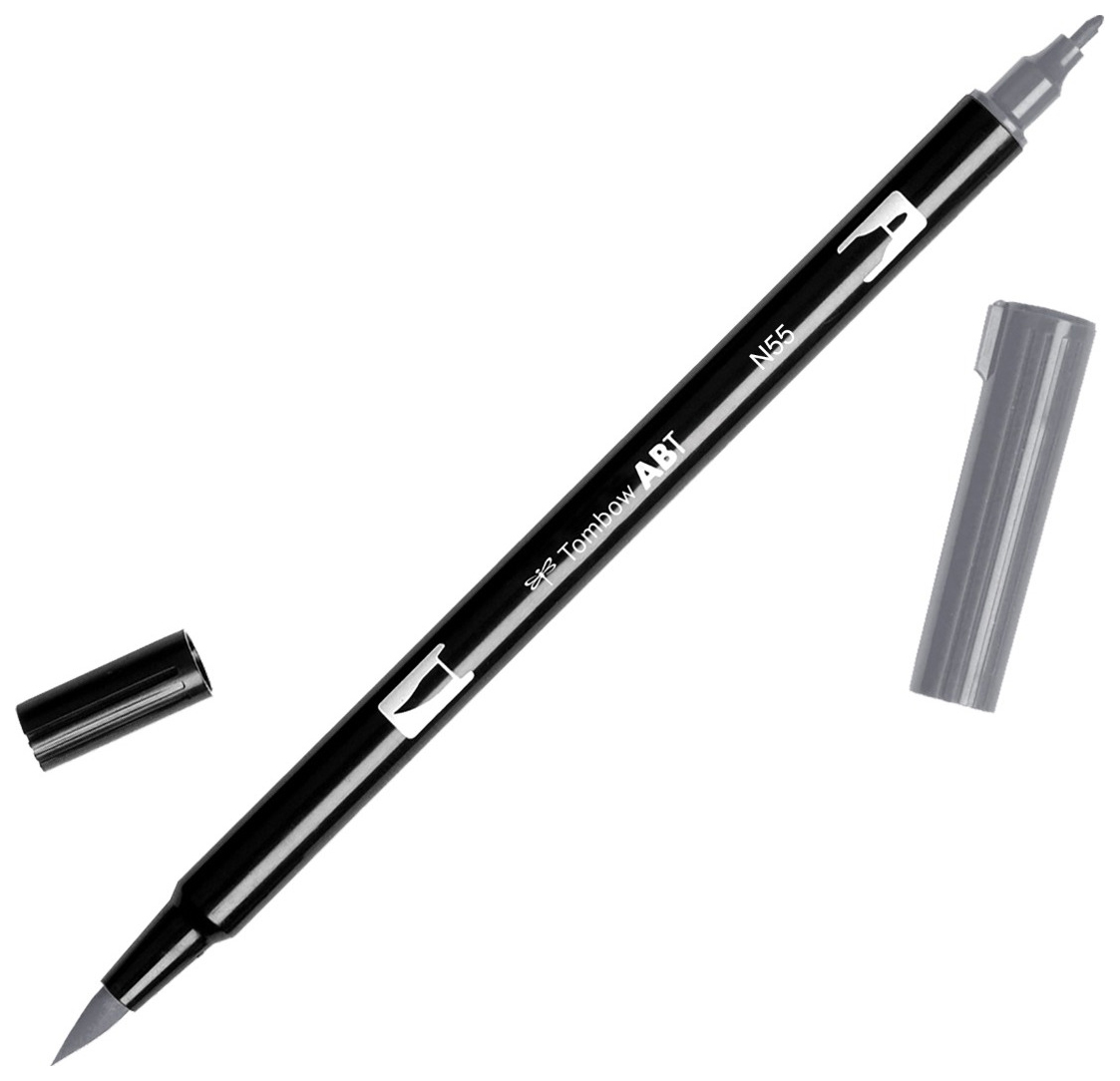 

Брашпен Tombow ABT Dual Brush Pen N55 холодный серый 7